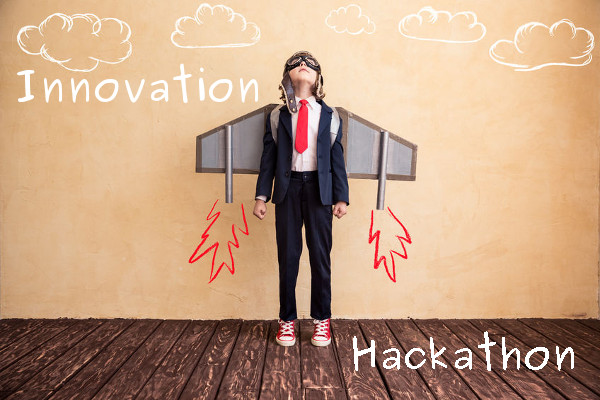 Image: Child with cartoon rocket pack - Innovation Hackathon